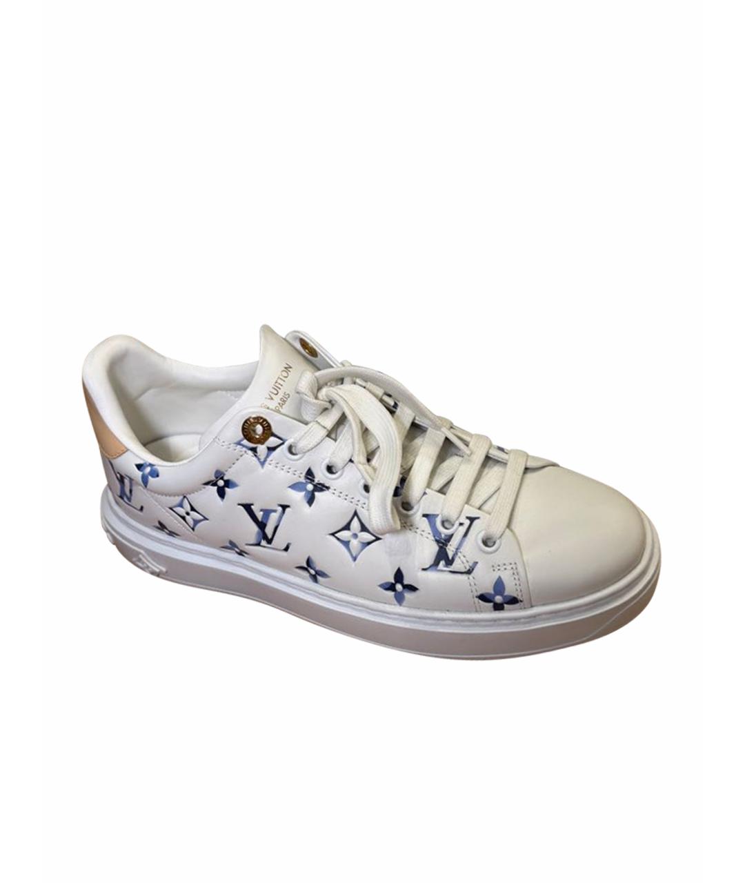 LOUIS VUITTON Белые кожаные кроссовки, фото 1
