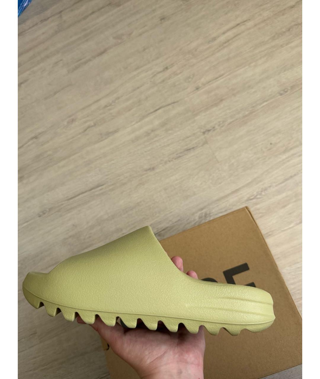 ADIDAS YEEZY Горчичные шлепанцы, фото 2