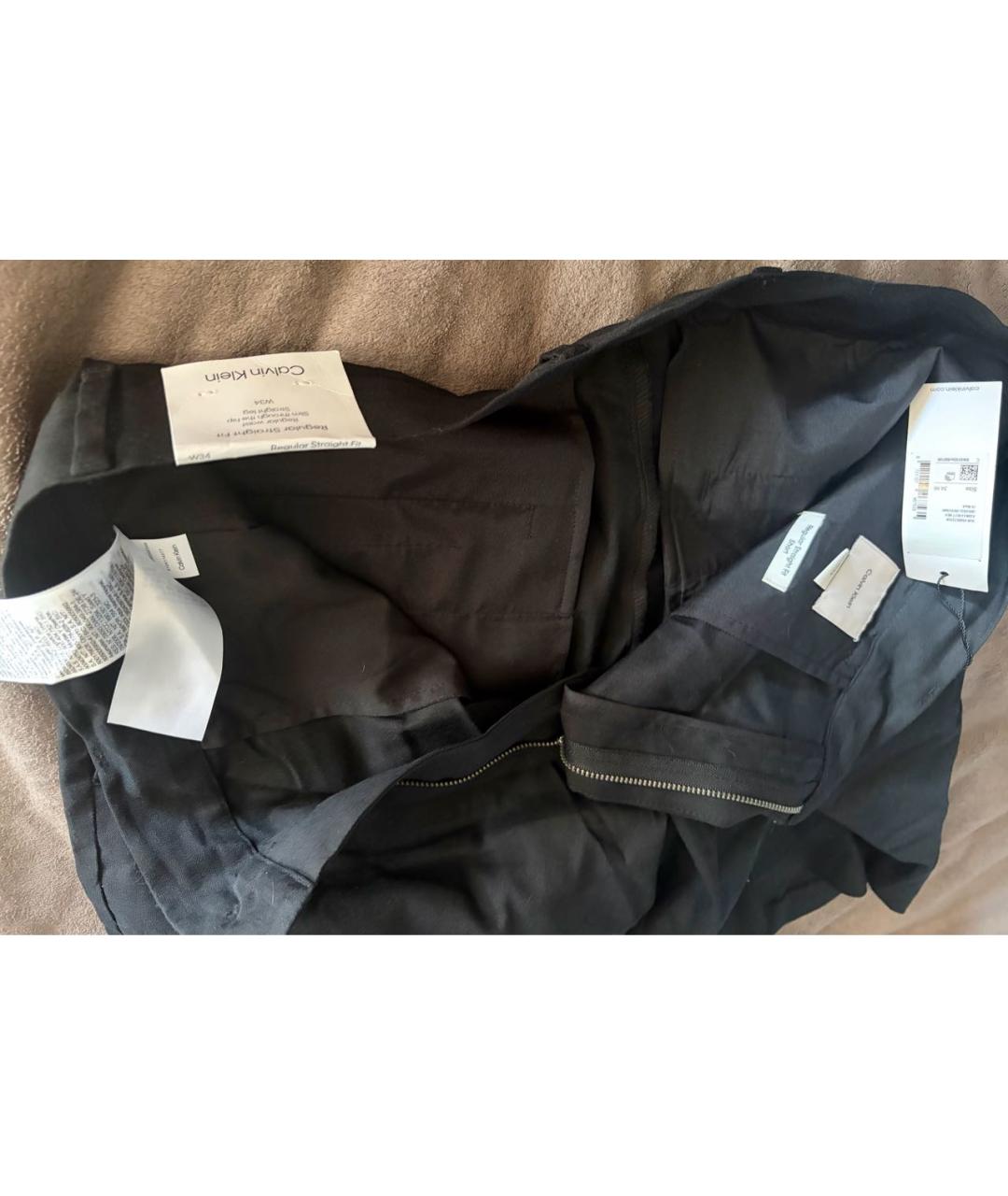 CALVIN KLEIN Черные льняные шорты, фото 3