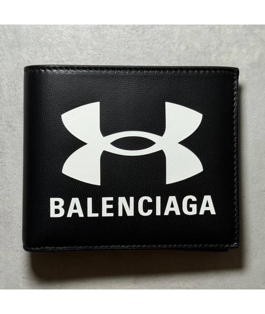 BALENCIAGA Черный кожаный кошелек, фото 10