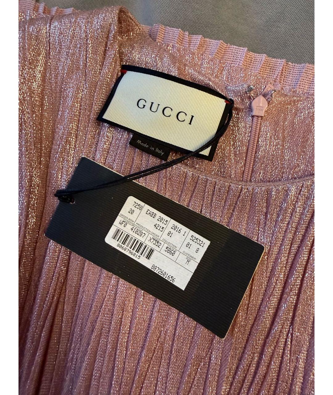 GUCCI Розовое полиамидовое платье, фото 3