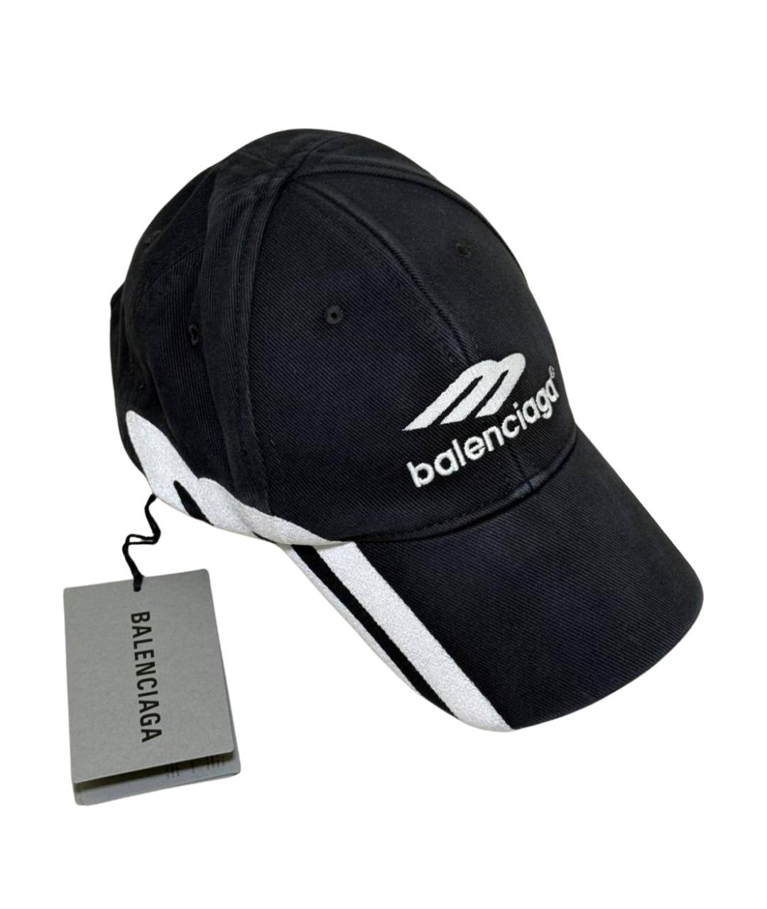 BALENCIAGA Черная хлопковая кепка/бейсболка, фото 1