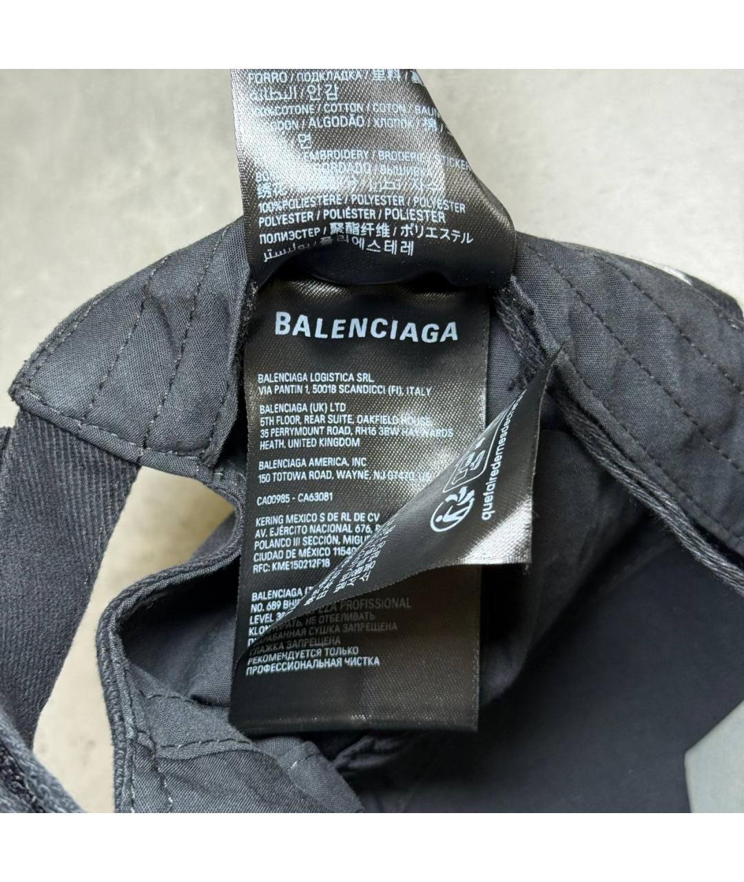 BALENCIAGA Черная хлопковая кепка/бейсболка, фото 9