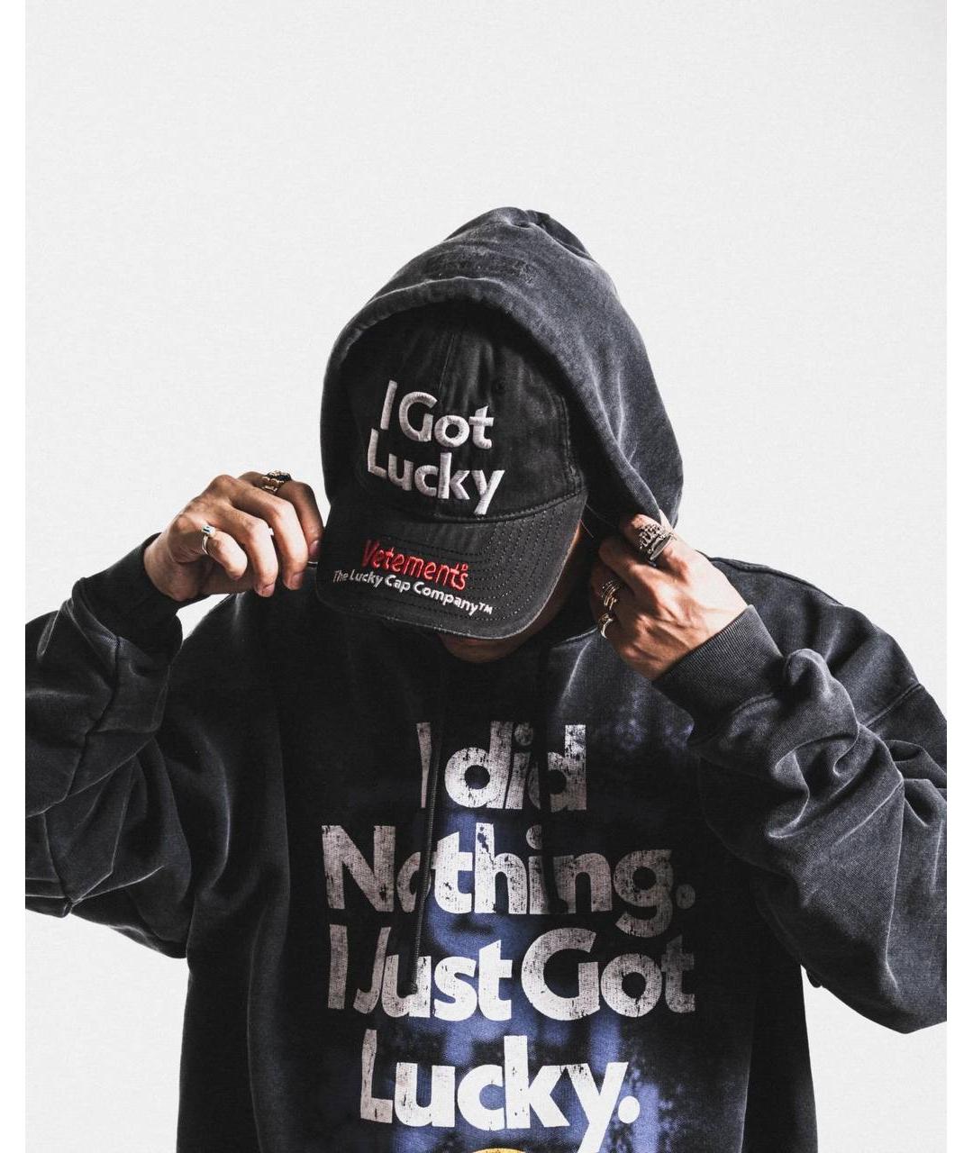 VETEMENTS Черная хлопковая кепка, фото 2
