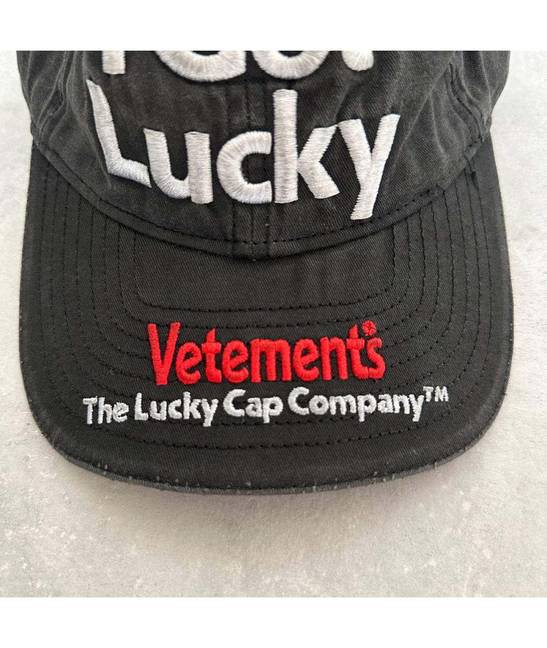 VETEMENTS Черная хлопковая кепка, фото 9