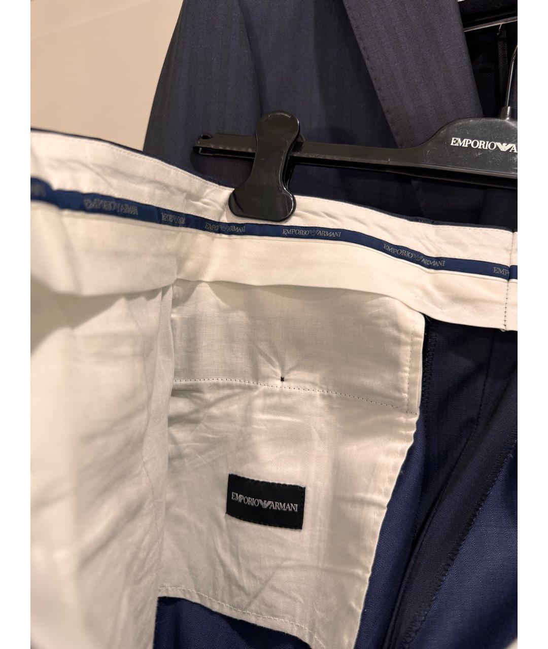 EMPORIO ARMANI Темно-синий классический костюм, фото 5