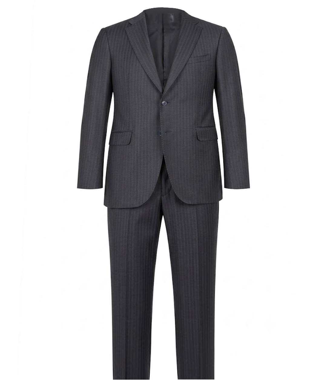 EMPORIO ARMANI Темно-синий классический костюм, фото 1