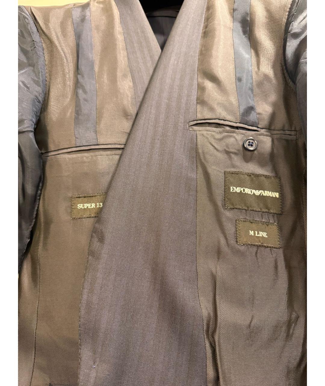 EMPORIO ARMANI Темно-синий классический костюм, фото 6