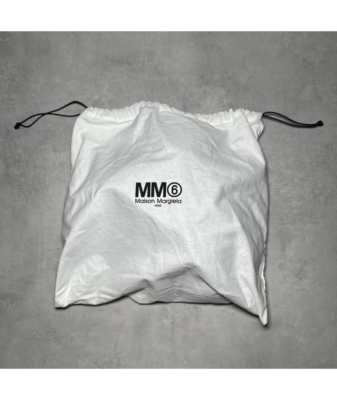 MM6 MAISON MARGIELA Черная тканевая сумка с короткими ручками, фото 6