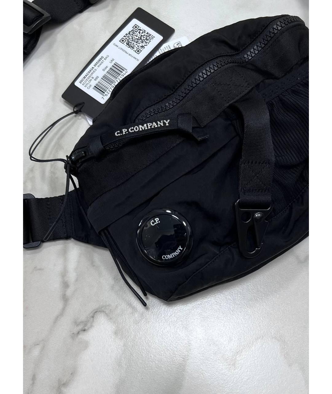 CP COMPANY Черная тканевая сумка на плечо, фото 2