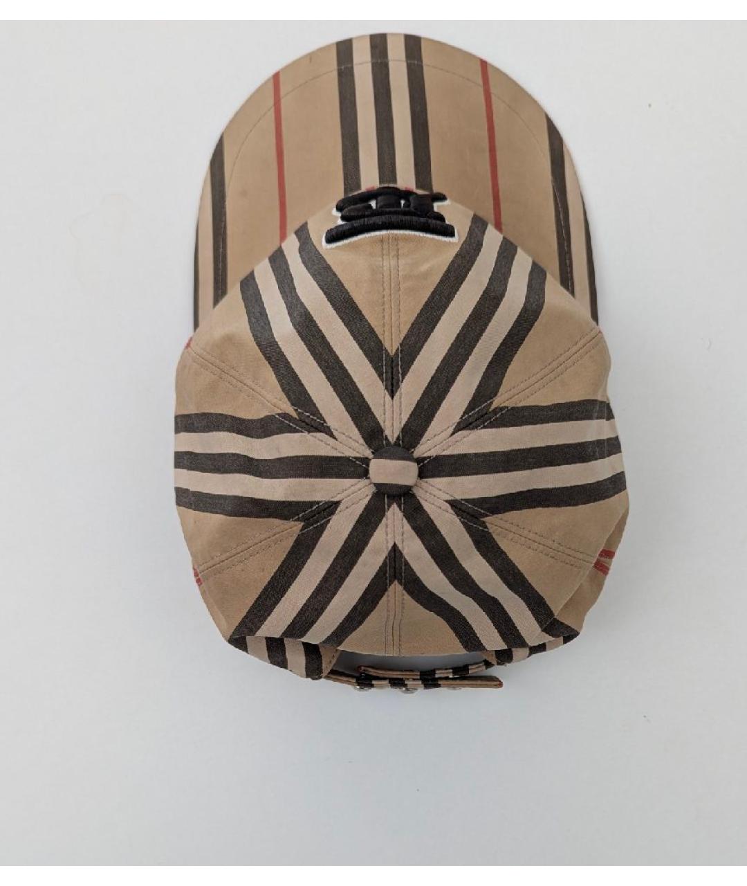 BURBERRY Бежевая хлопковая кепка/бейсболка, фото 2