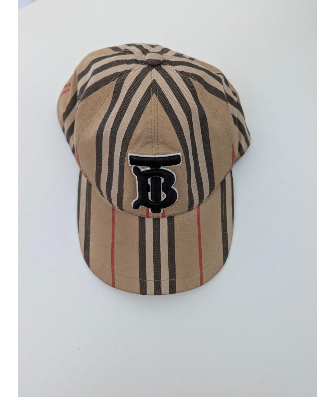 BURBERRY Бежевая хлопковая кепка/бейсболка, фото 6