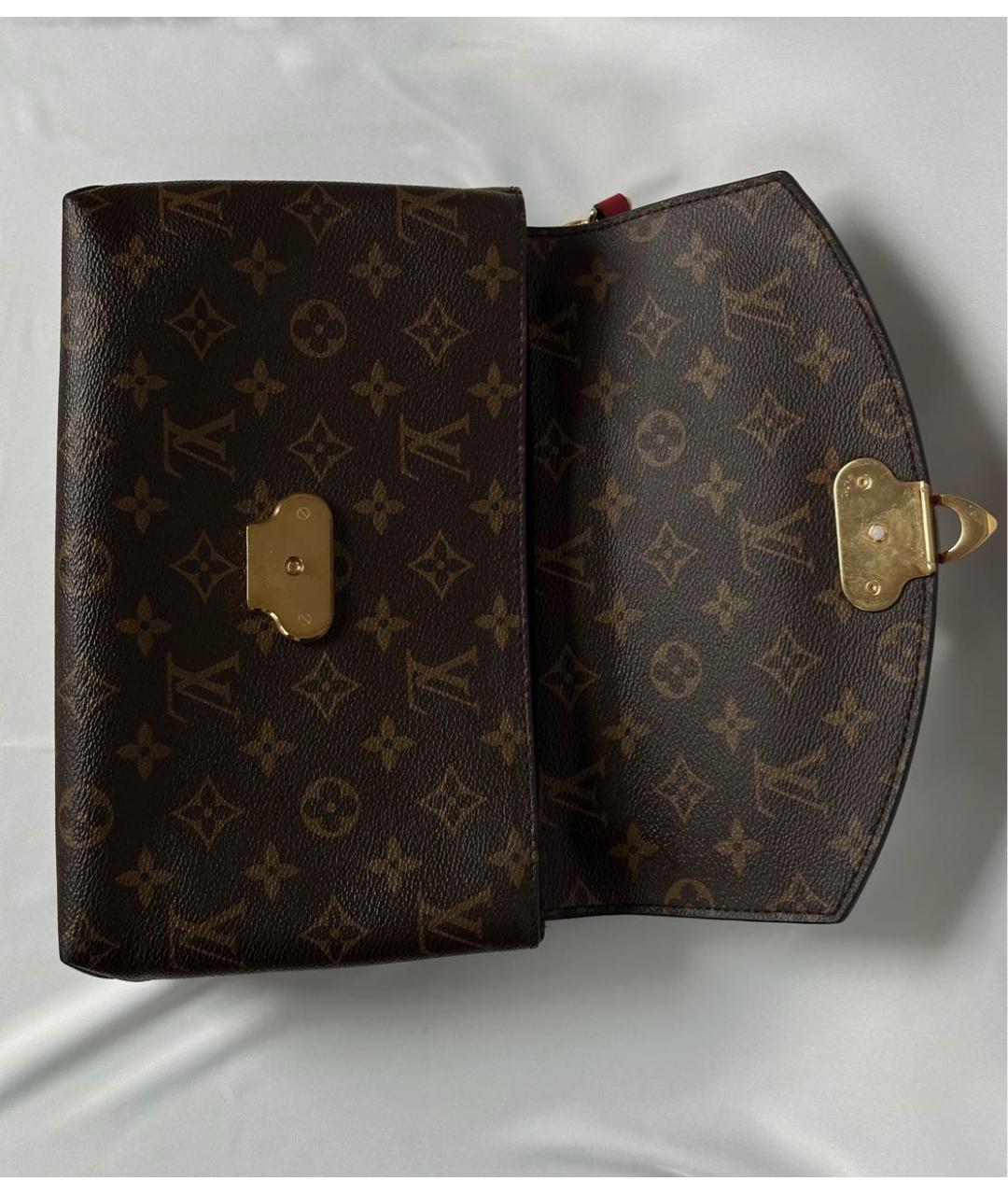 LOUIS VUITTON Коричневая кожаная сумка через плечо, фото 3