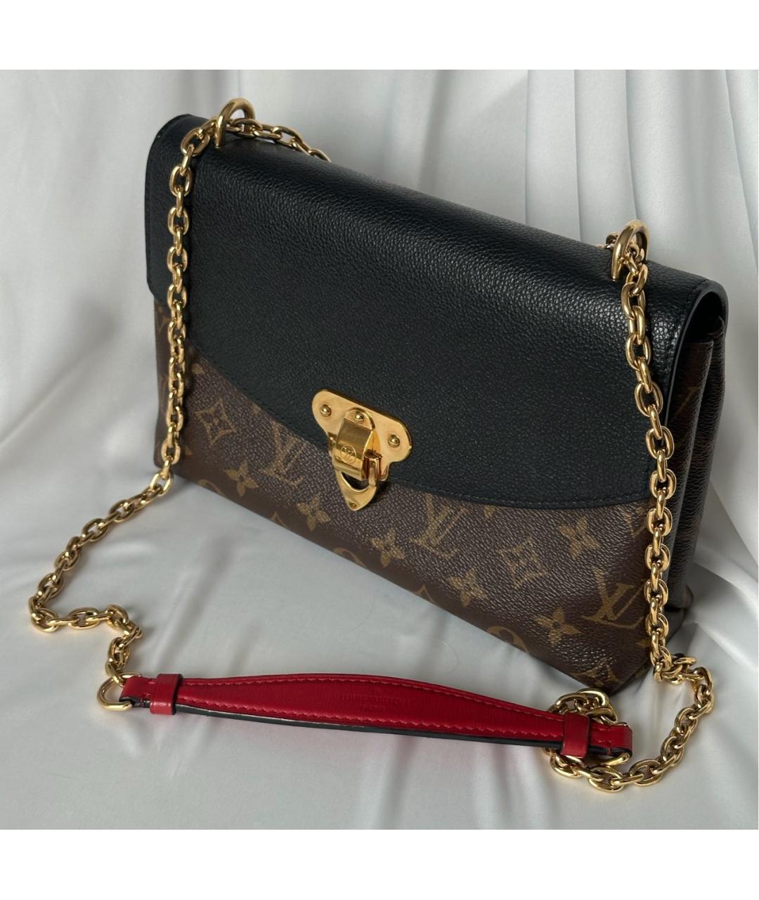 LOUIS VUITTON Коричневая кожаная сумка через плечо, фото 4