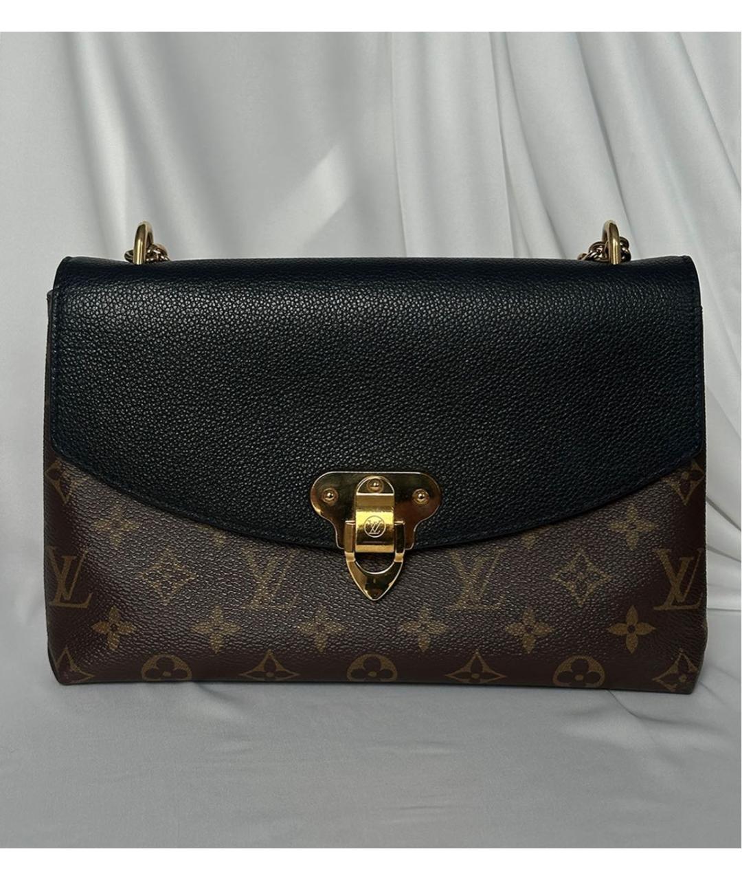 LOUIS VUITTON Коричневая кожаная сумка через плечо, фото 8