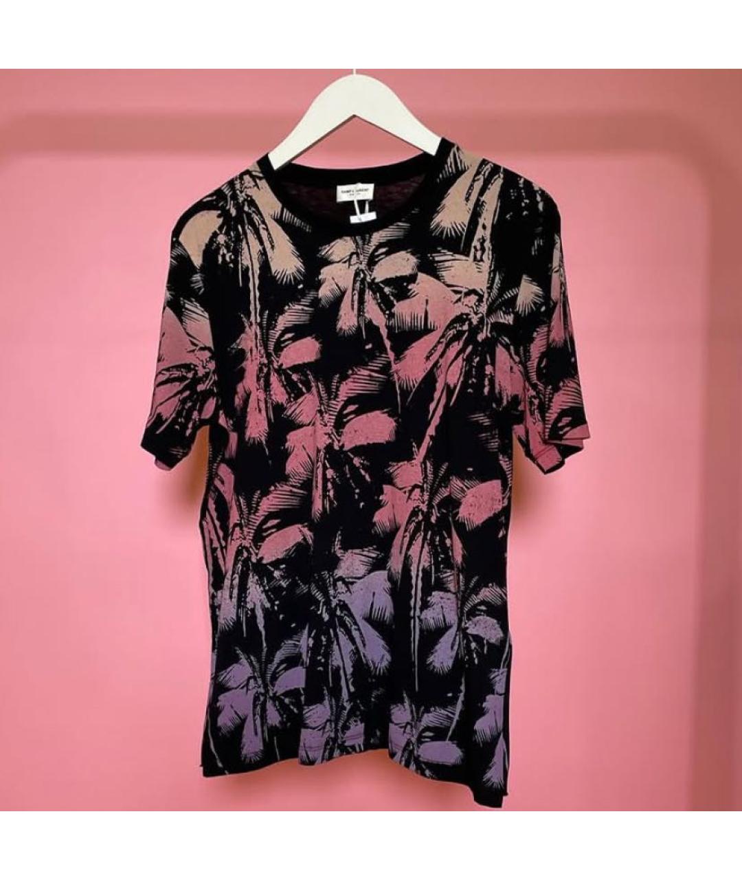 SAINT LAURENT Мульти хлопковая футболка, фото 2