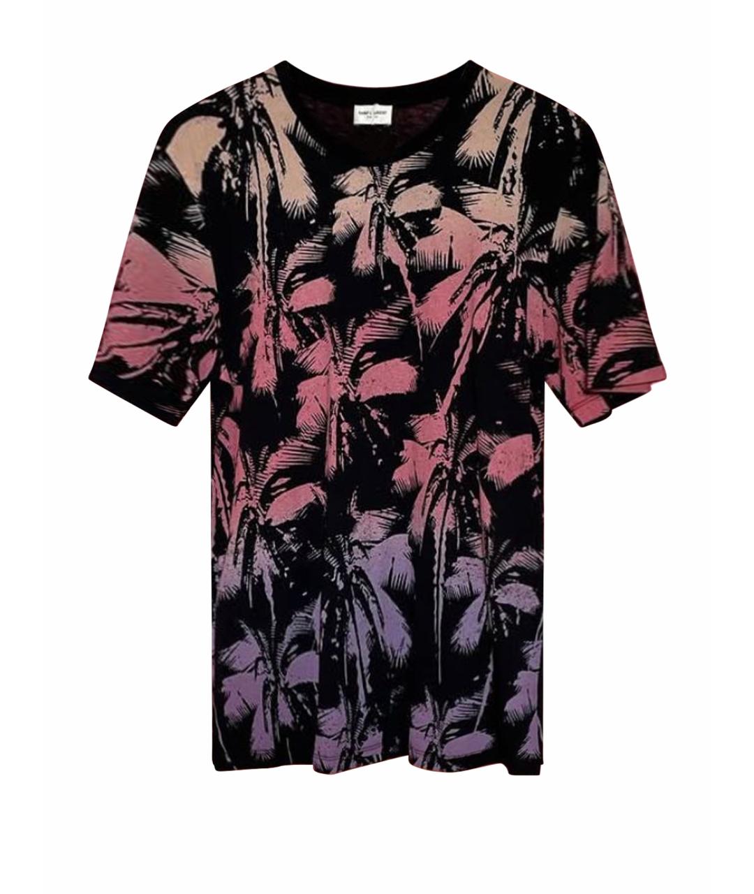 SAINT LAURENT Мульти хлопковая футболка, фото 1