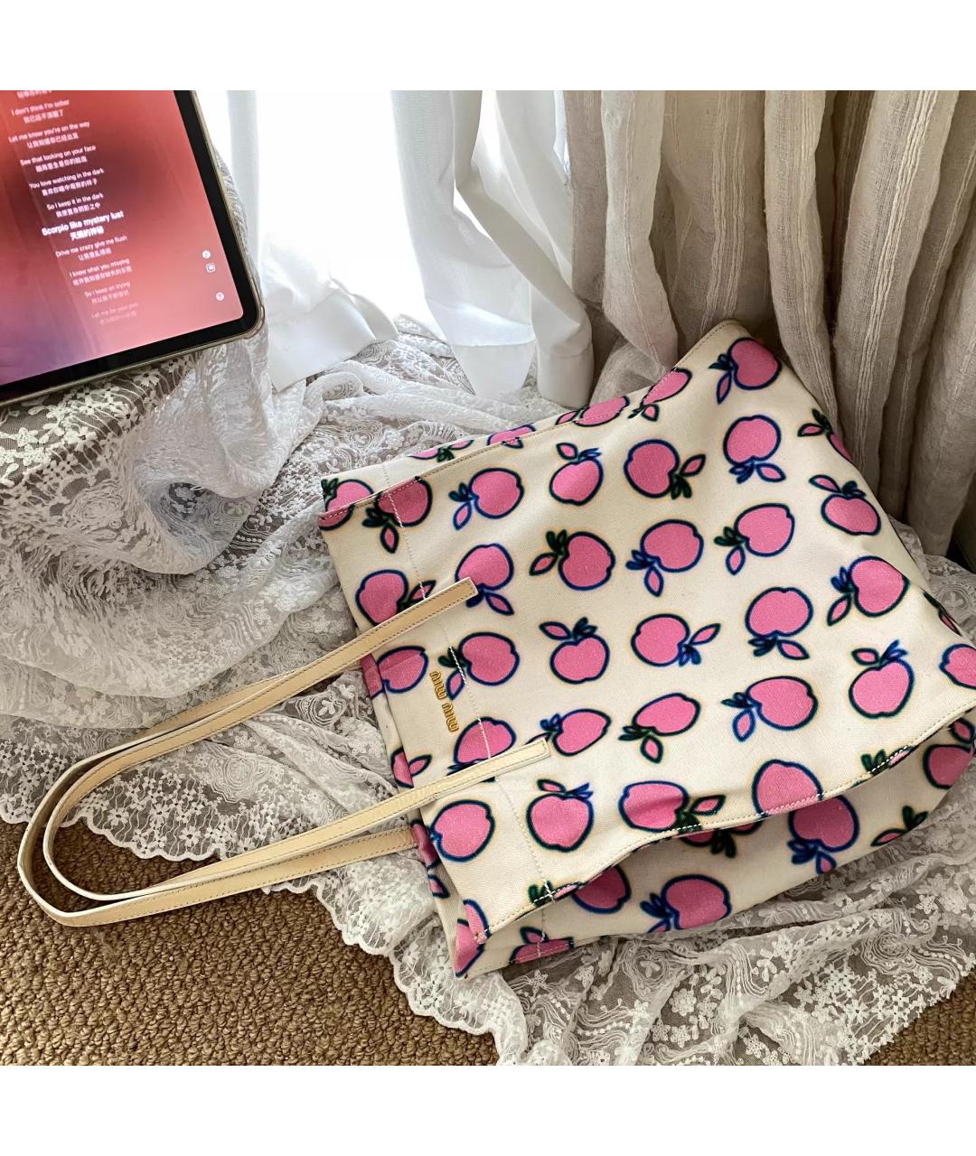 MIU MIU Мульти тканевая сумка тоут, фото 8