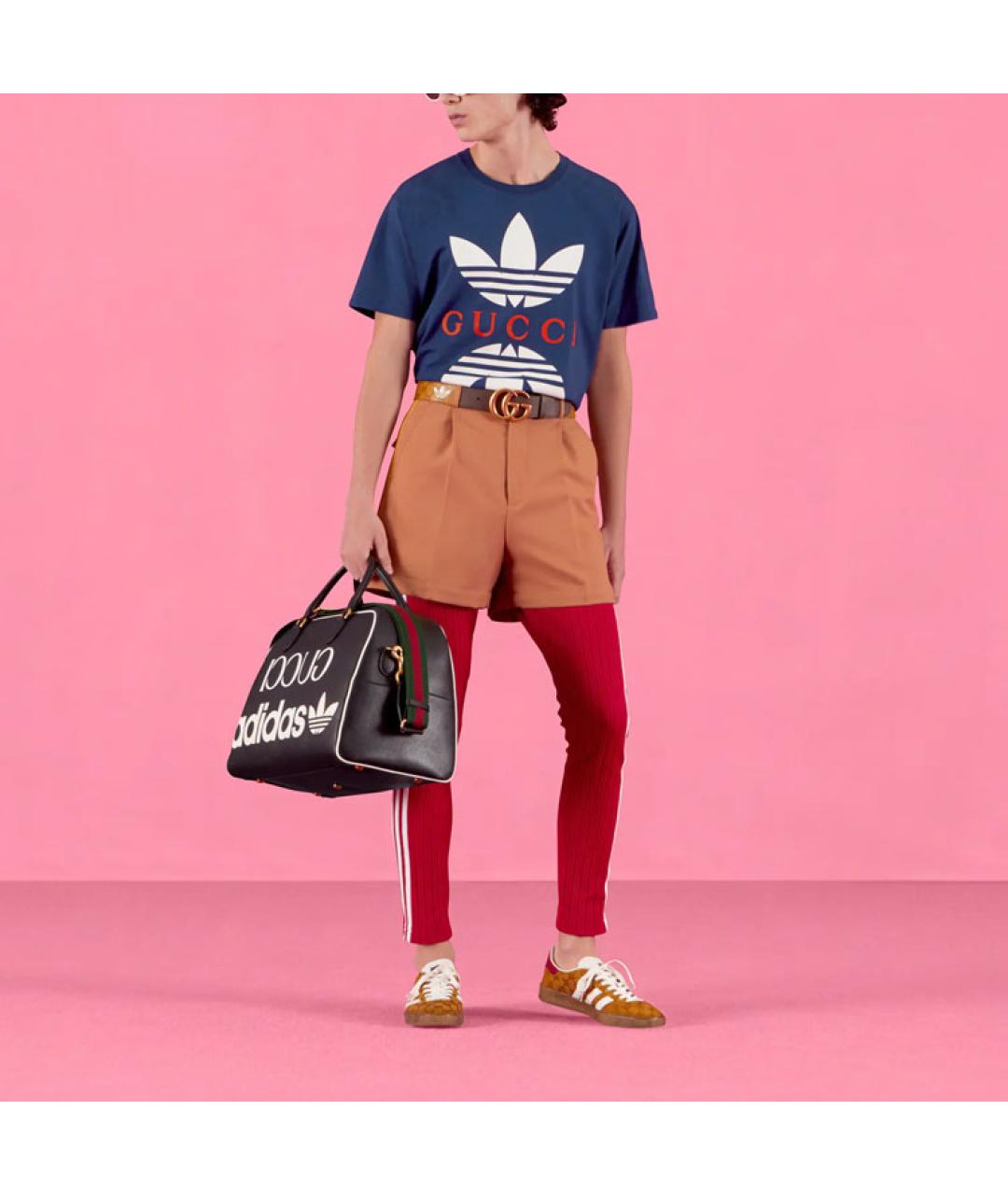 GUCCI Синяя хлопковая футболка, фото 3