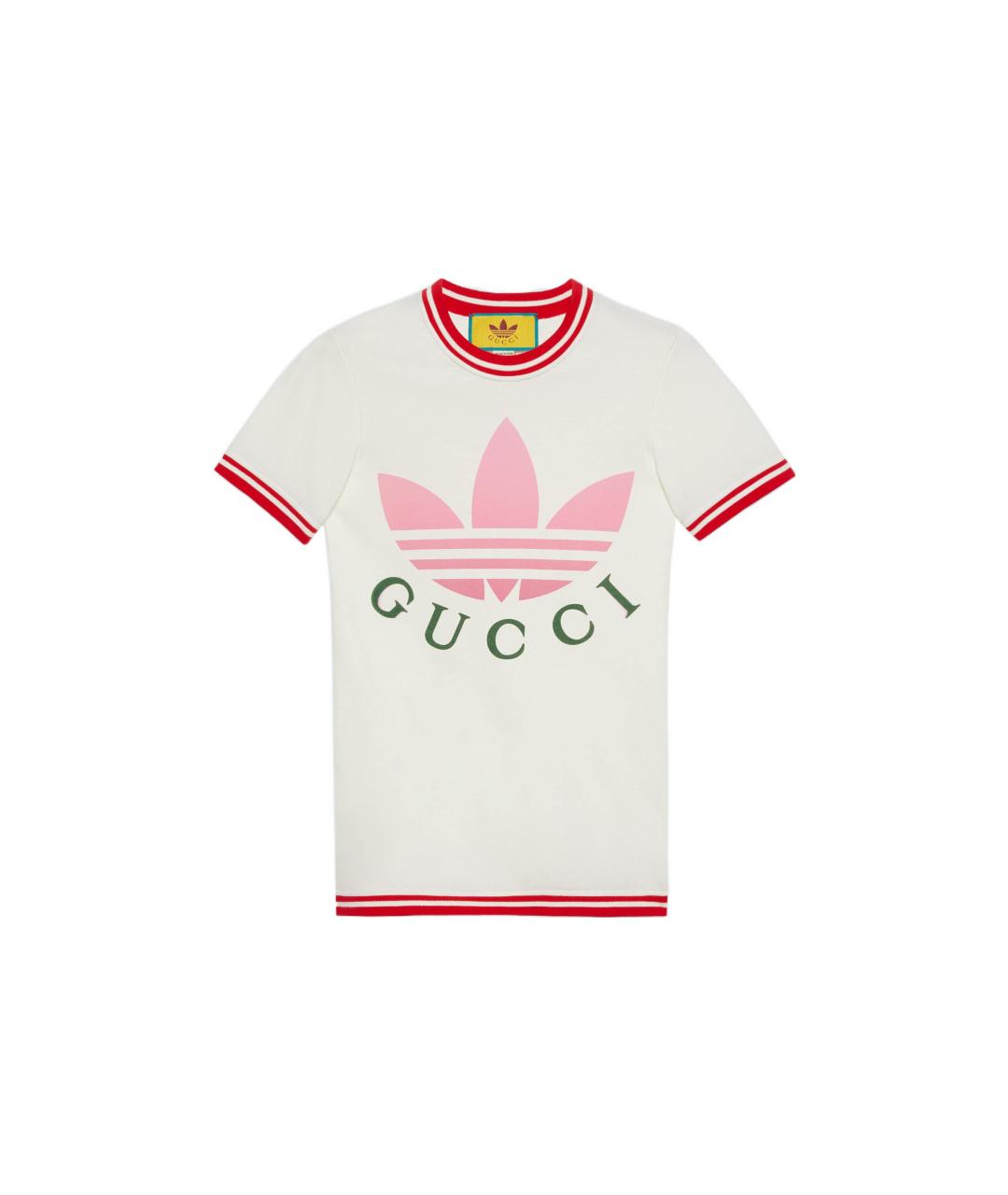 GUCCI Белая хлопковая футболка, фото 1