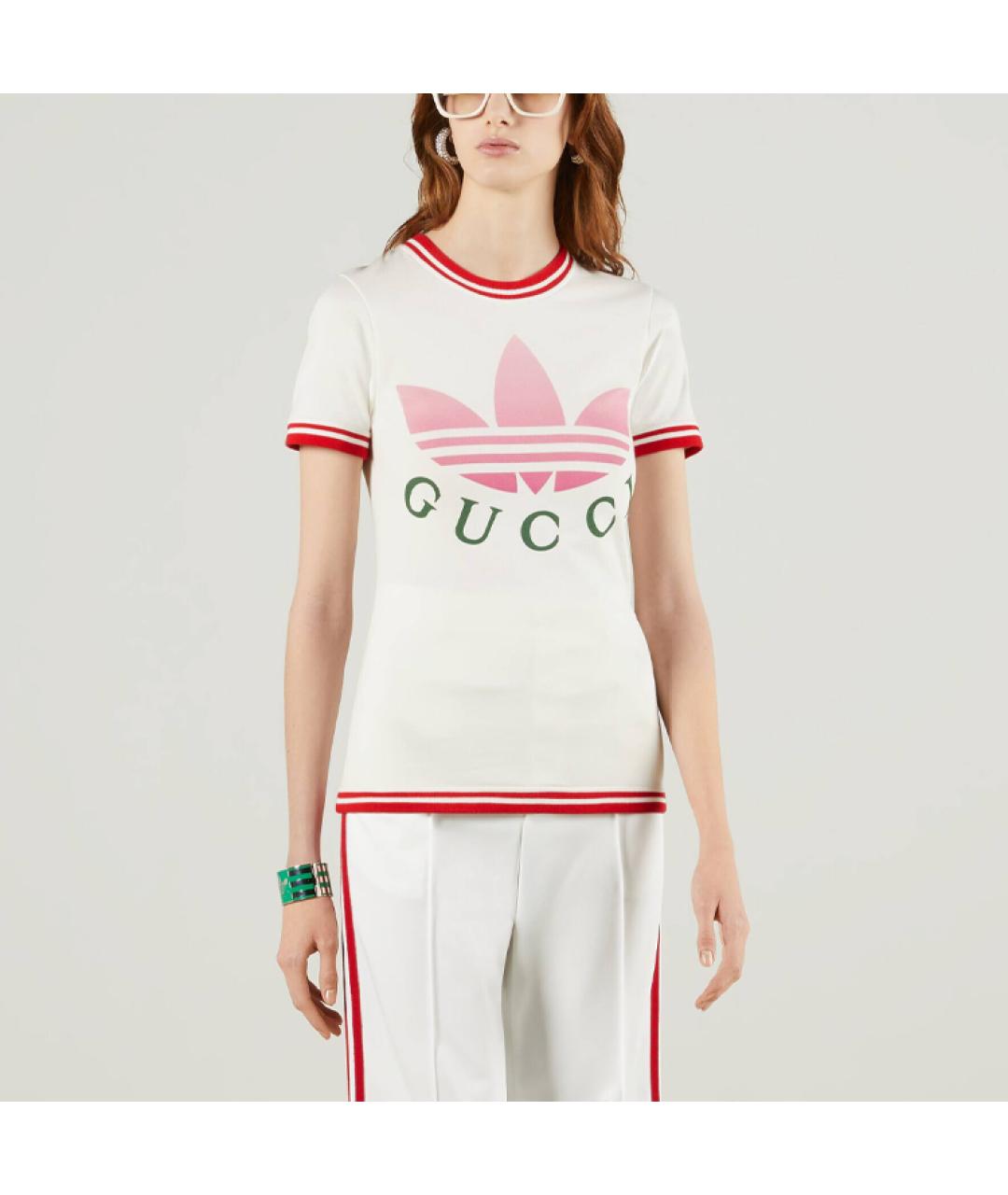GUCCI Белая хлопковая футболка, фото 3