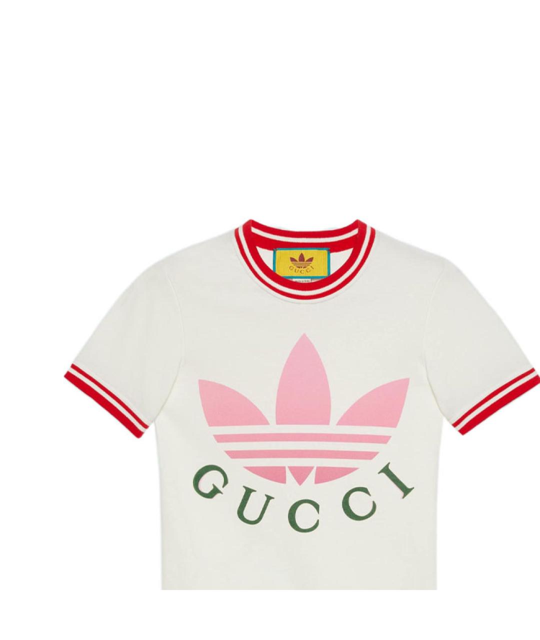 GUCCI Белая хлопковая футболка, фото 5