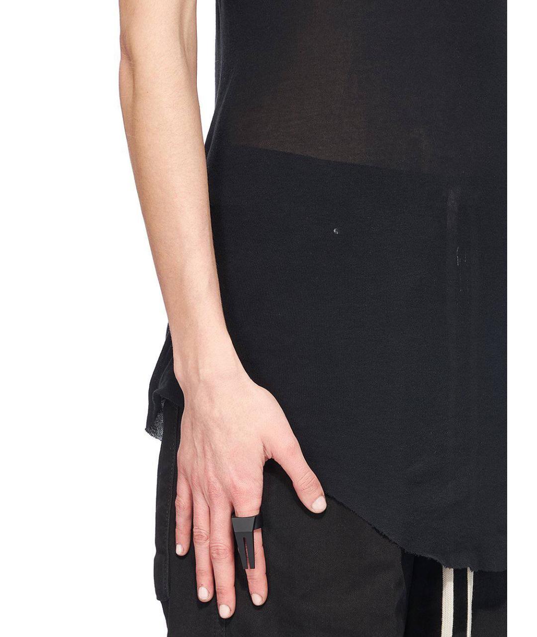 RICK OWENS Черное кольцо, фото 4