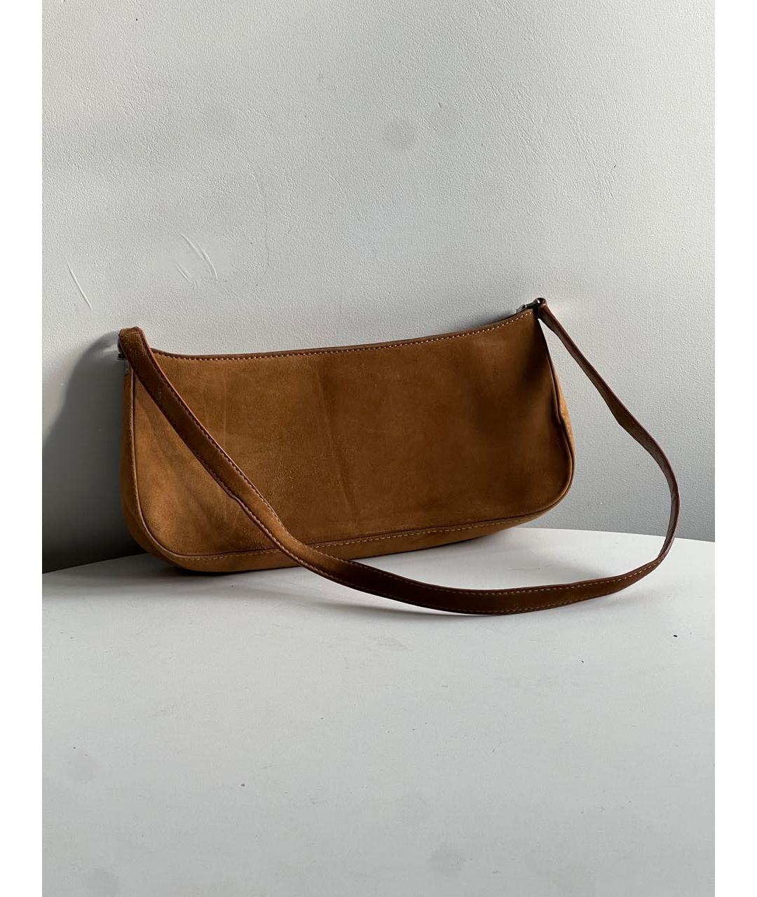 FERRAGAMO Коричневая замшевая сумка с короткими ручками, фото 3