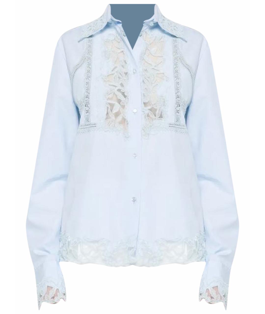 ERMANNO SCERVINO Голубая хлопковая рубашка, фото 1