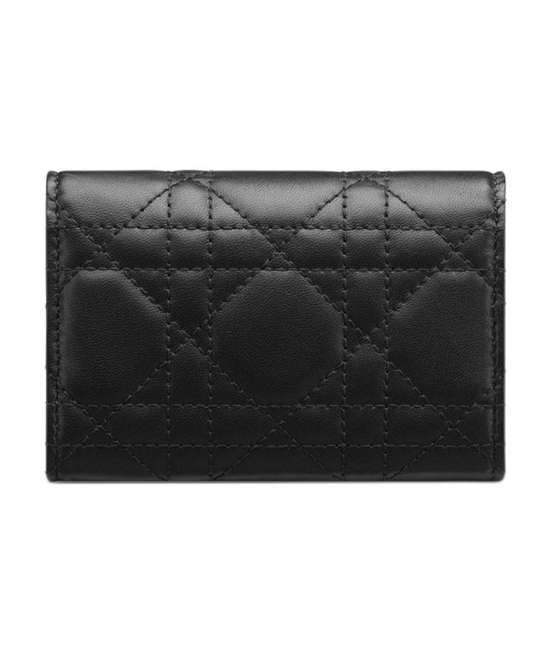 CHRISTIAN DIOR Черный кожаный кошелек, фото 3