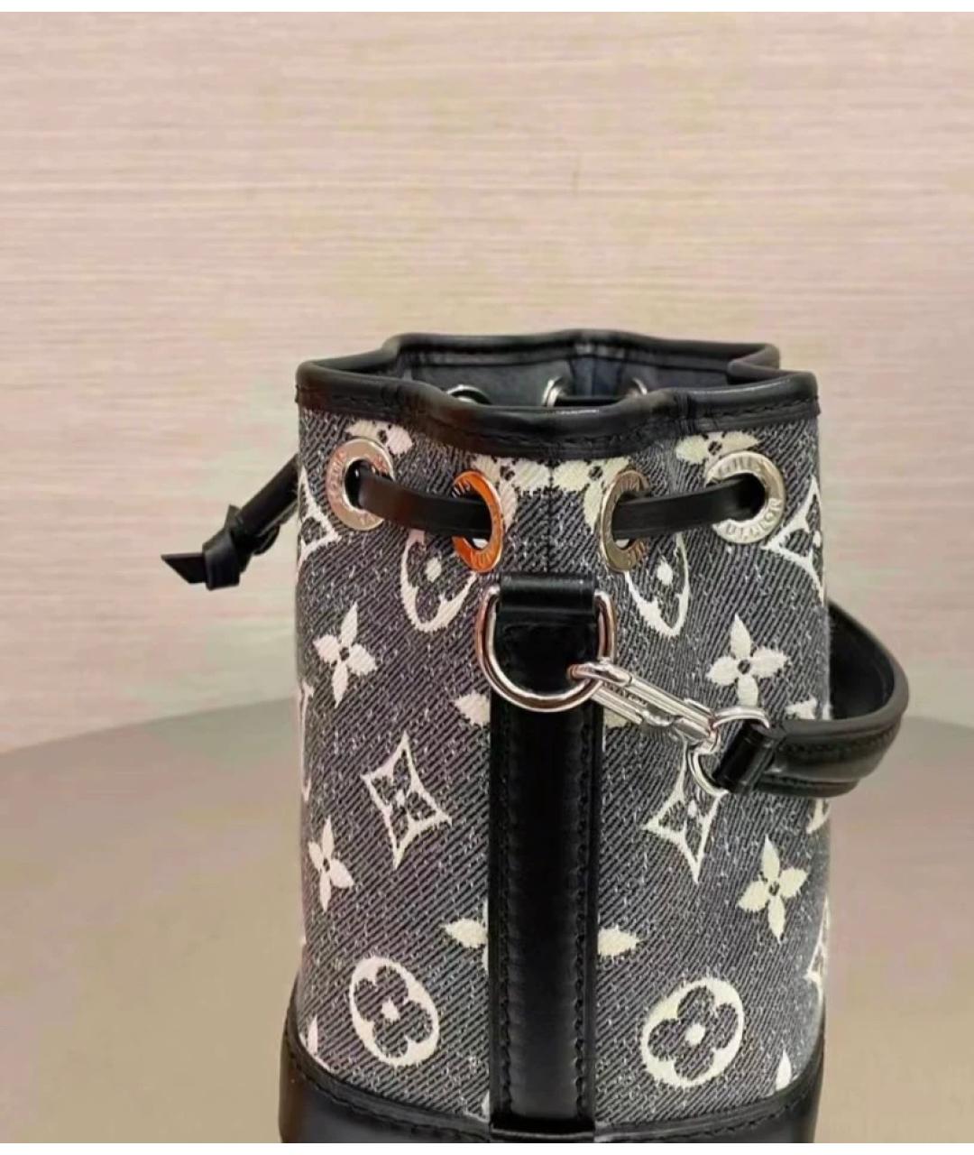 LOUIS VUITTON Черная деним сумка через плечо, фото 2