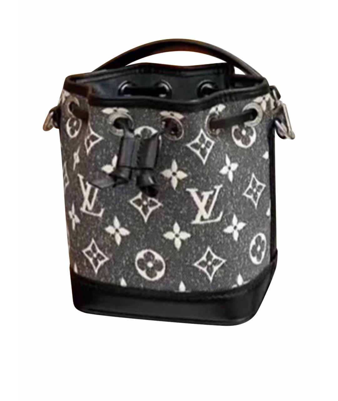 LOUIS VUITTON Черная деним сумка через плечо, фото 1