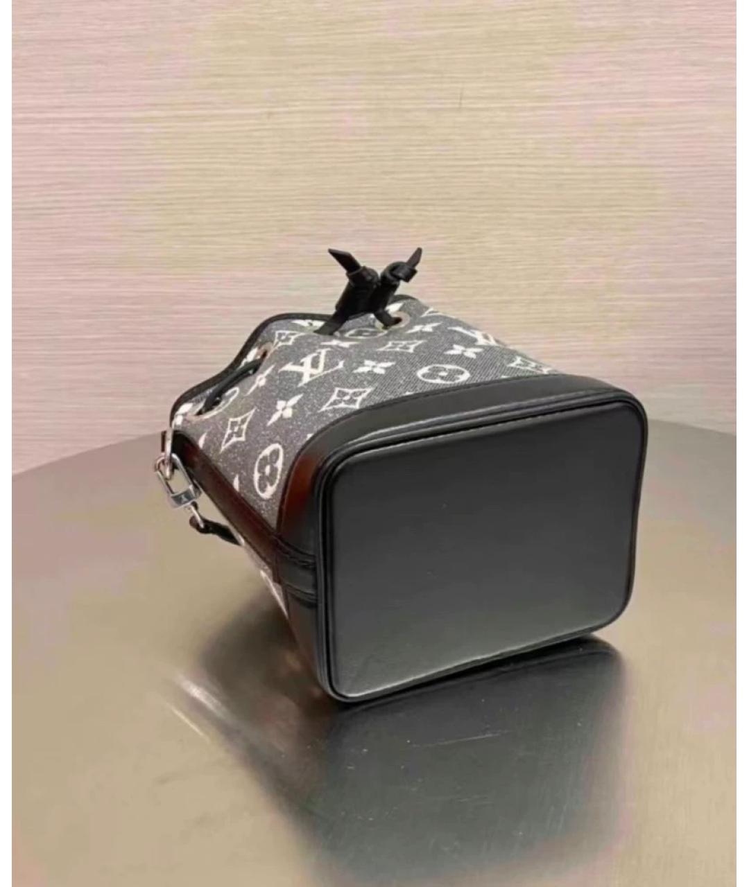 LOUIS VUITTON Черная деним сумка через плечо, фото 3