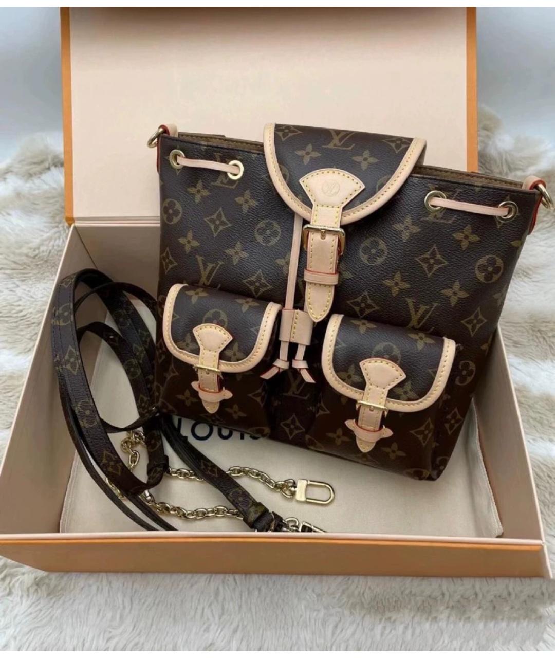 LOUIS VUITTON Коричневый рюкзак, фото 3