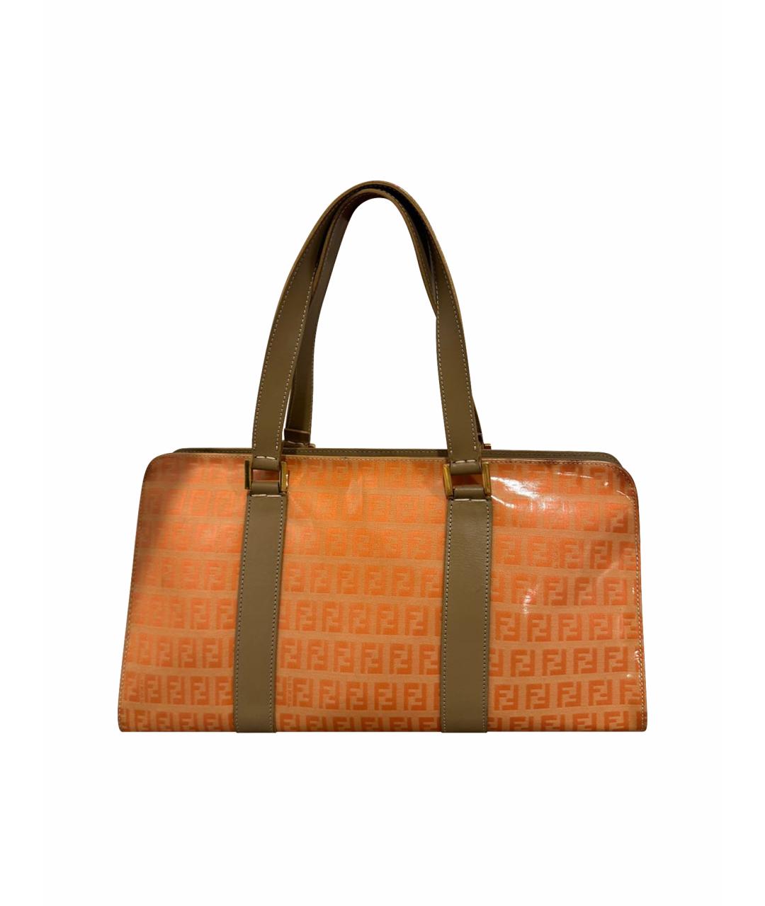 FENDI Оранжевая сумка тоут, фото 1