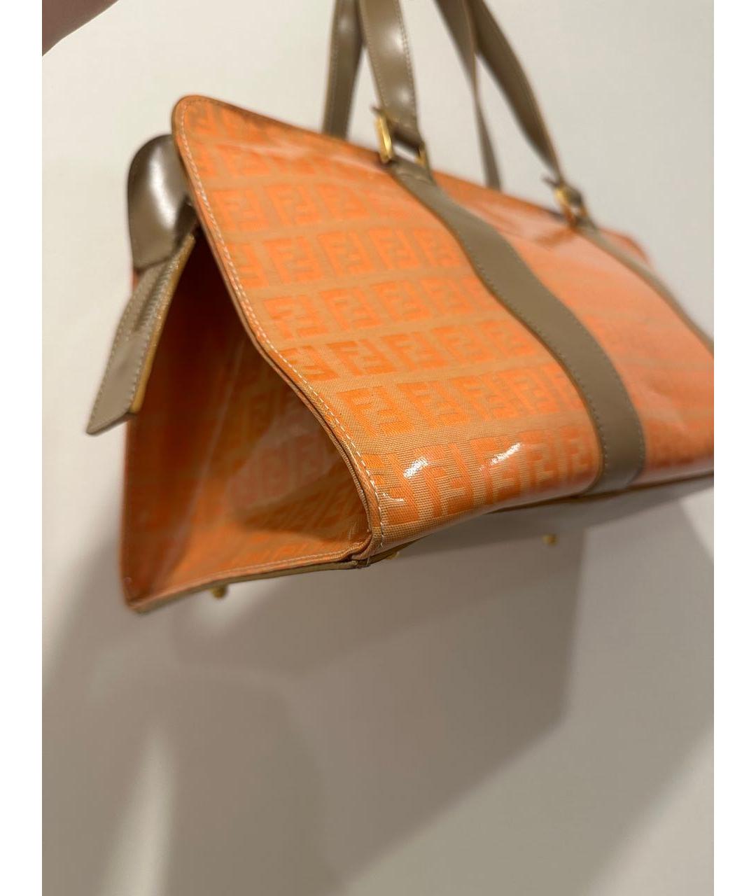 FENDI Оранжевая сумка тоут, фото 5