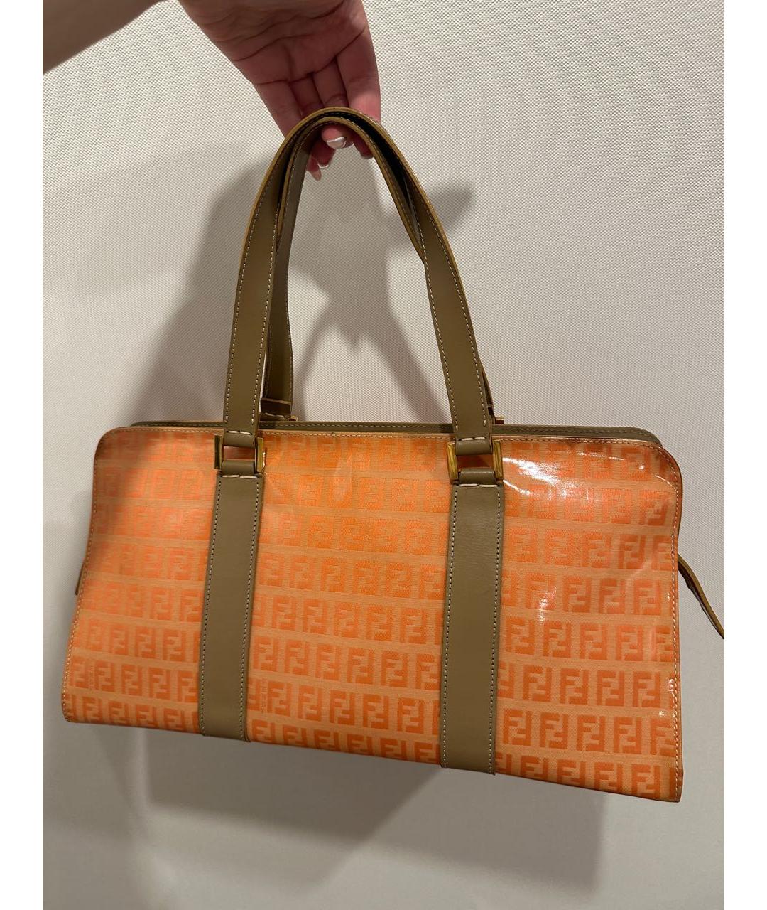 FENDI Оранжевая сумка тоут, фото 8
