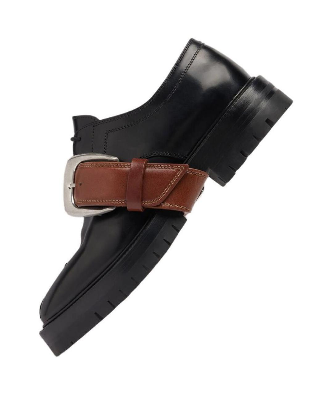 MAISON MARGIELA Черные кожаные лоферы, фото 3