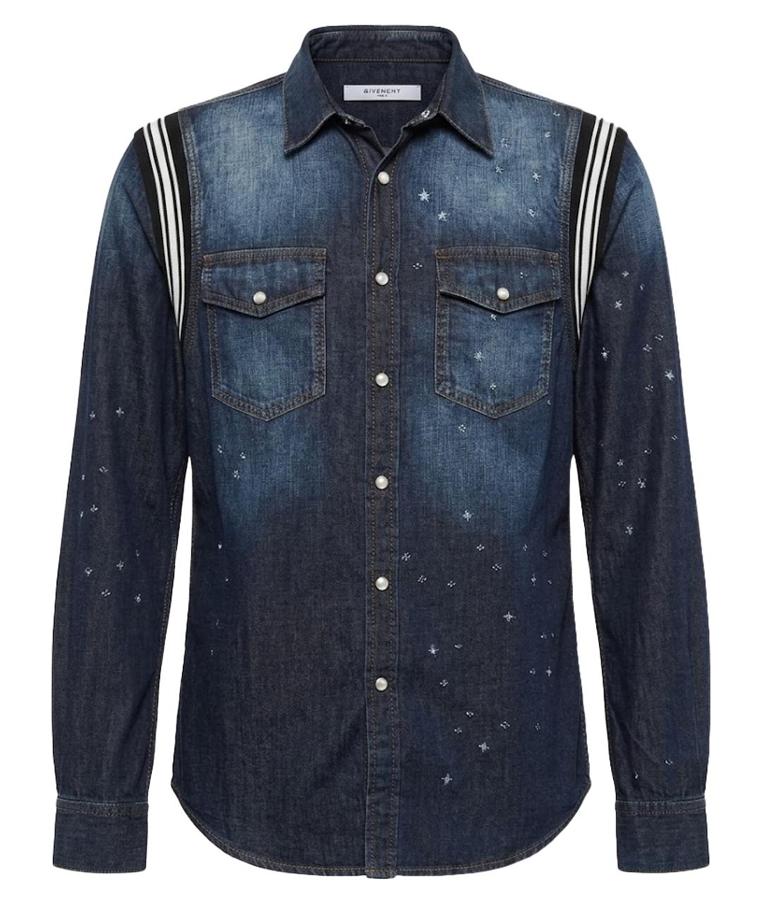 GIVENCHY Синяя хлопковая кэжуал рубашка, фото 1