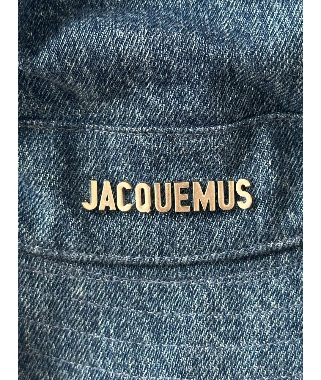JACQUEMUS Синяя хлопковая панама, фото 8