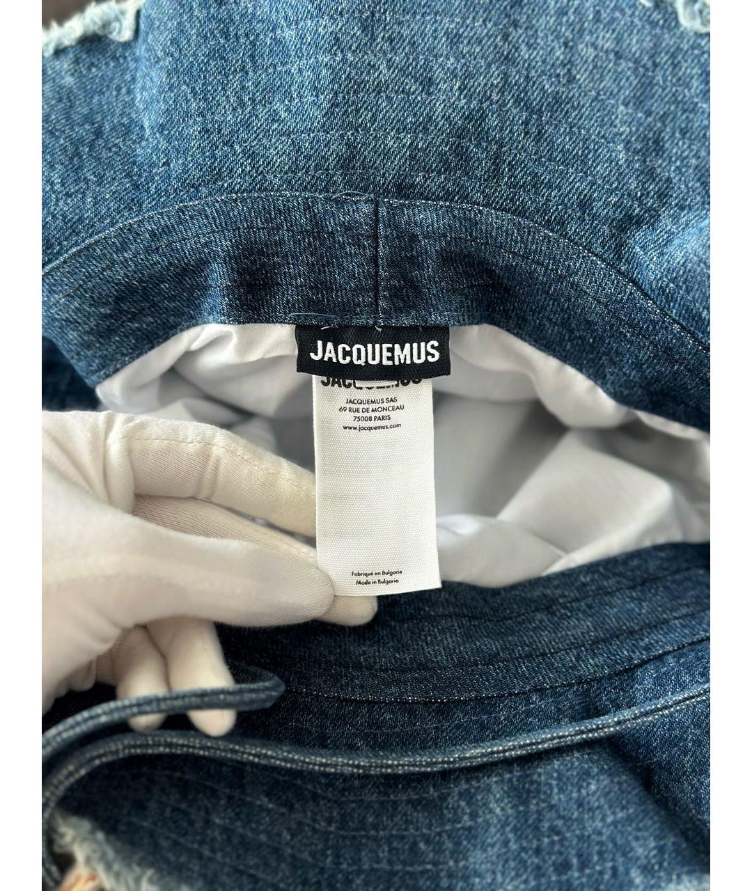 JACQUEMUS Синяя хлопковая панама, фото 5