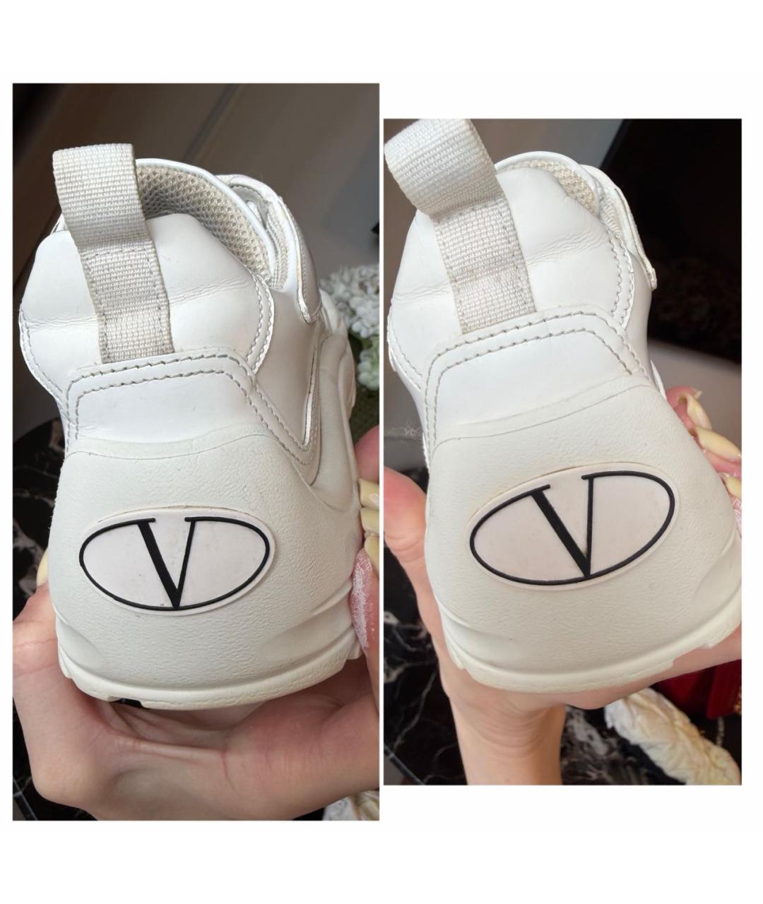 VALENTINO Белые кожаные кроссовки, фото 4