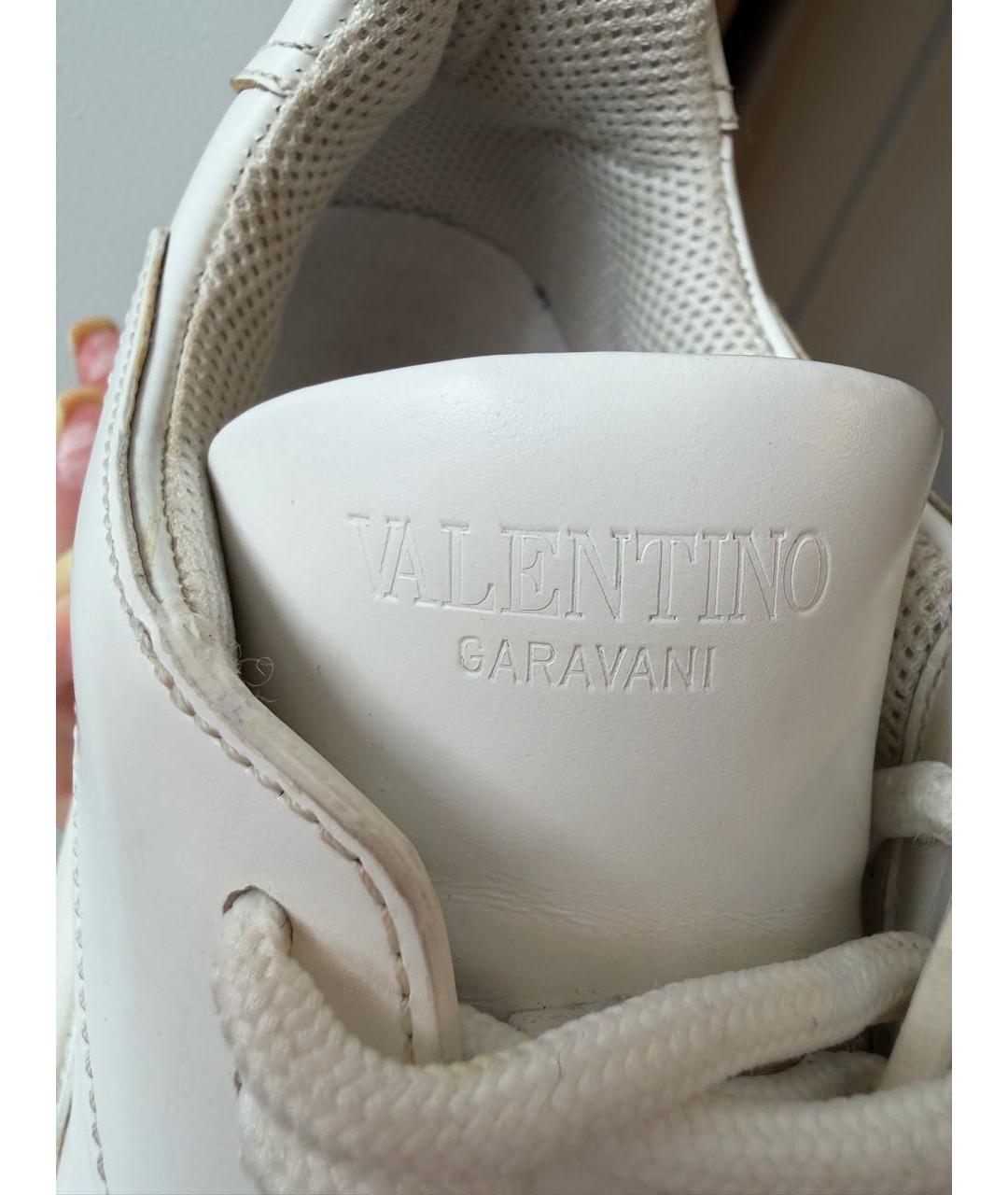 VALENTINO Белые кожаные кроссовки, фото 8