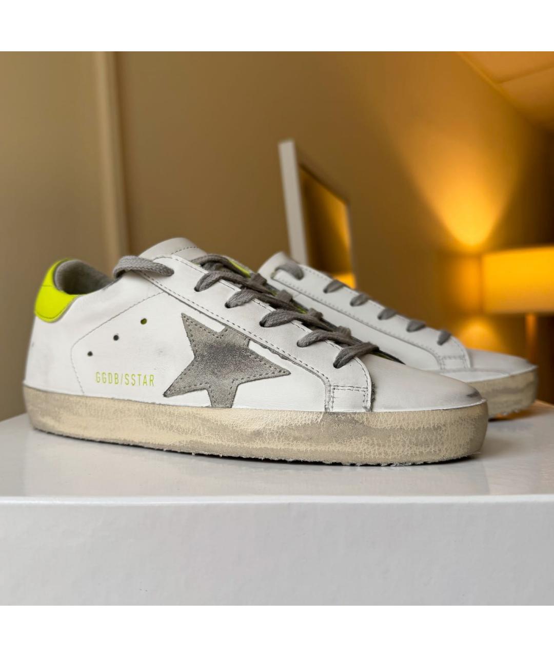 GOLDEN GOOSE Белые кожаные кеды, фото 7