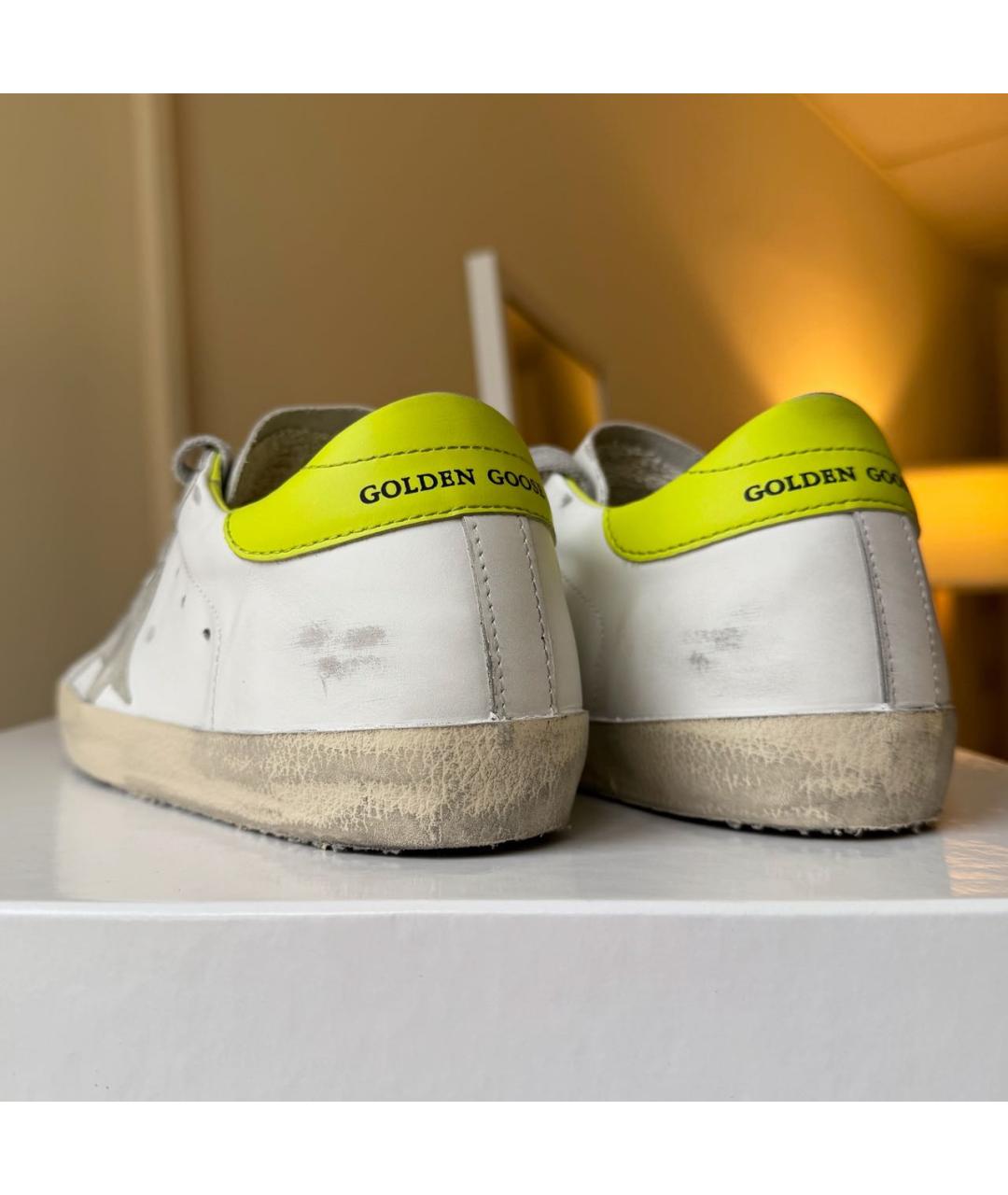 GOLDEN GOOSE Белые кожаные кеды, фото 3