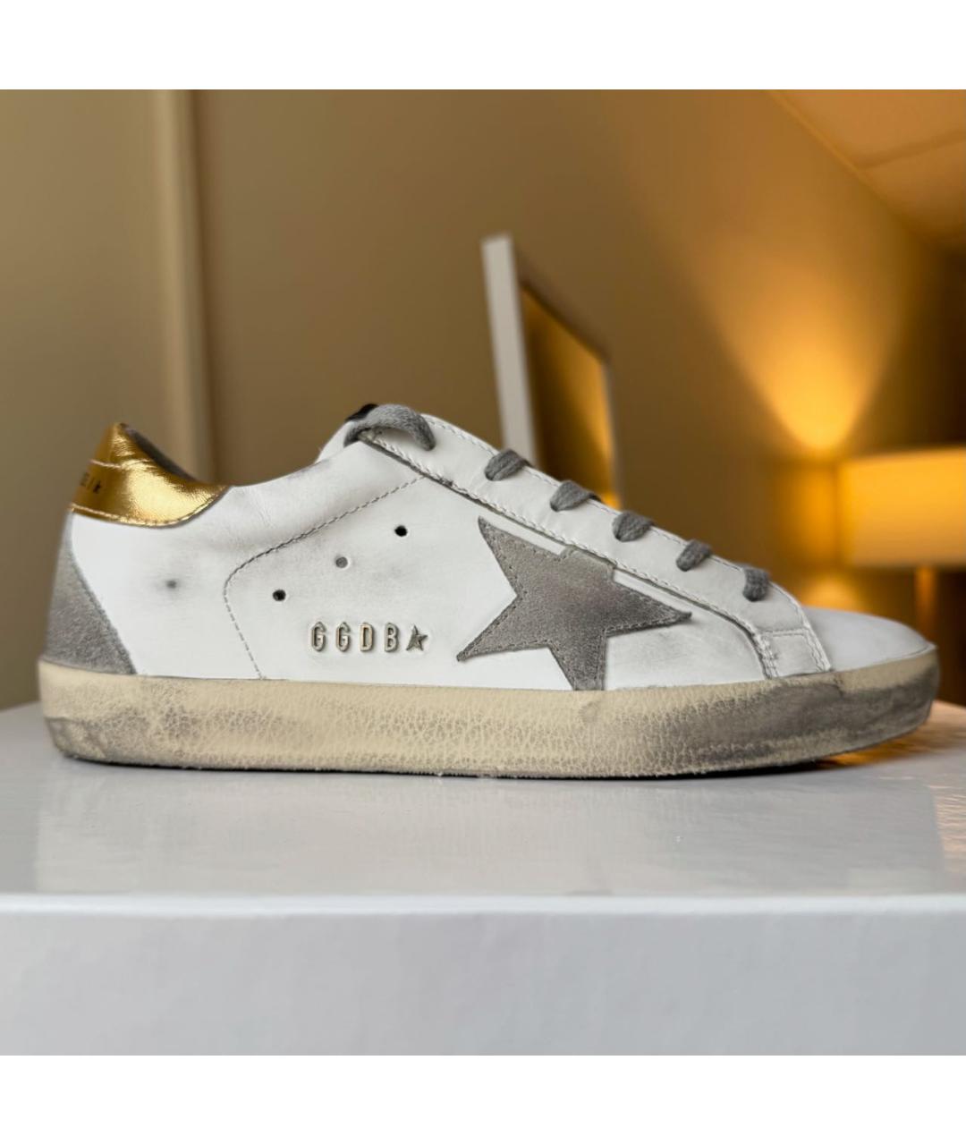 GOLDEN GOOSE Белые кожаные кеды, фото 9