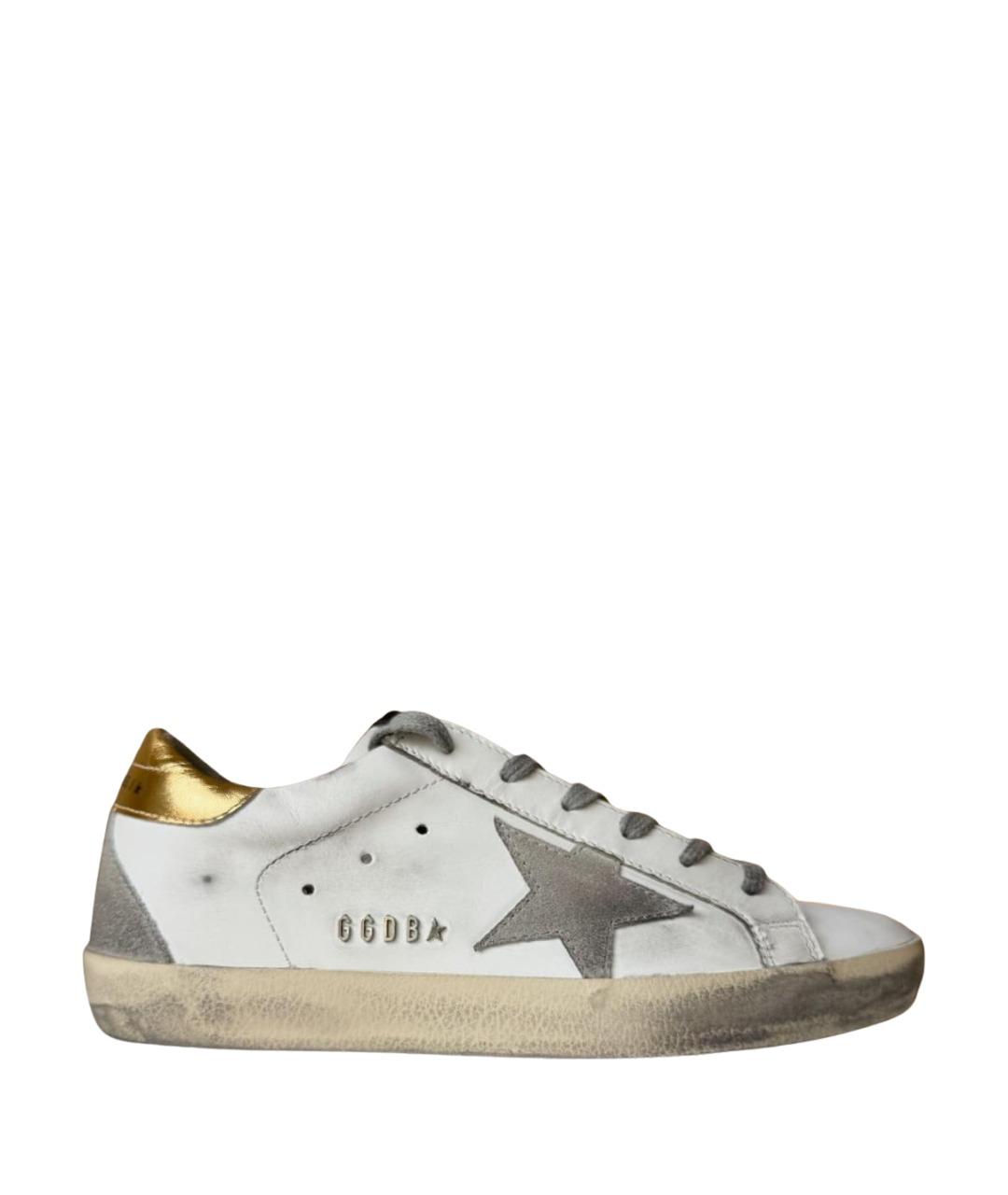 GOLDEN GOOSE Белые кожаные кеды, фото 1