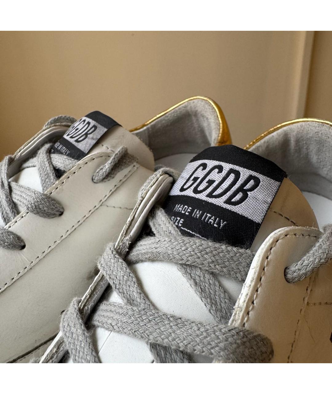 GOLDEN GOOSE Белые кожаные кеды, фото 4