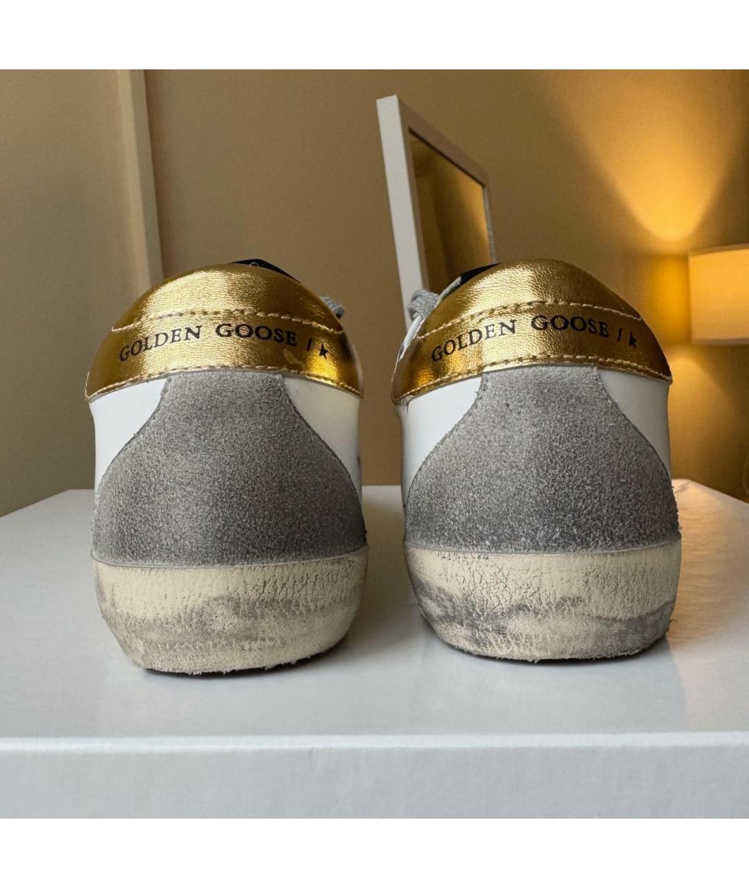 GOLDEN GOOSE Белые кожаные кеды, фото 5