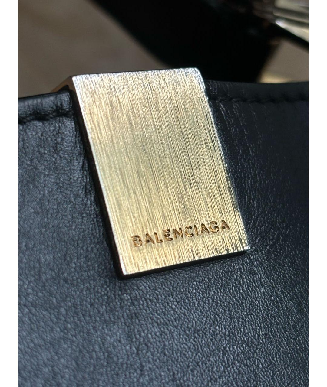 BALENCIAGA Черная кожаная сумка через плечо, фото 4